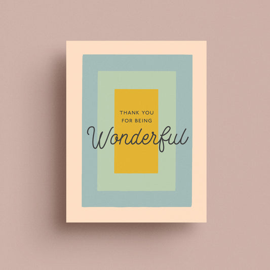 Wonderful Thank You Card