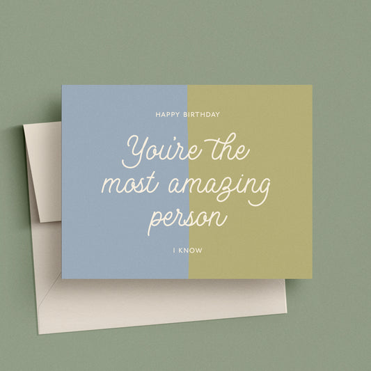 Amazing Person Birthday Card