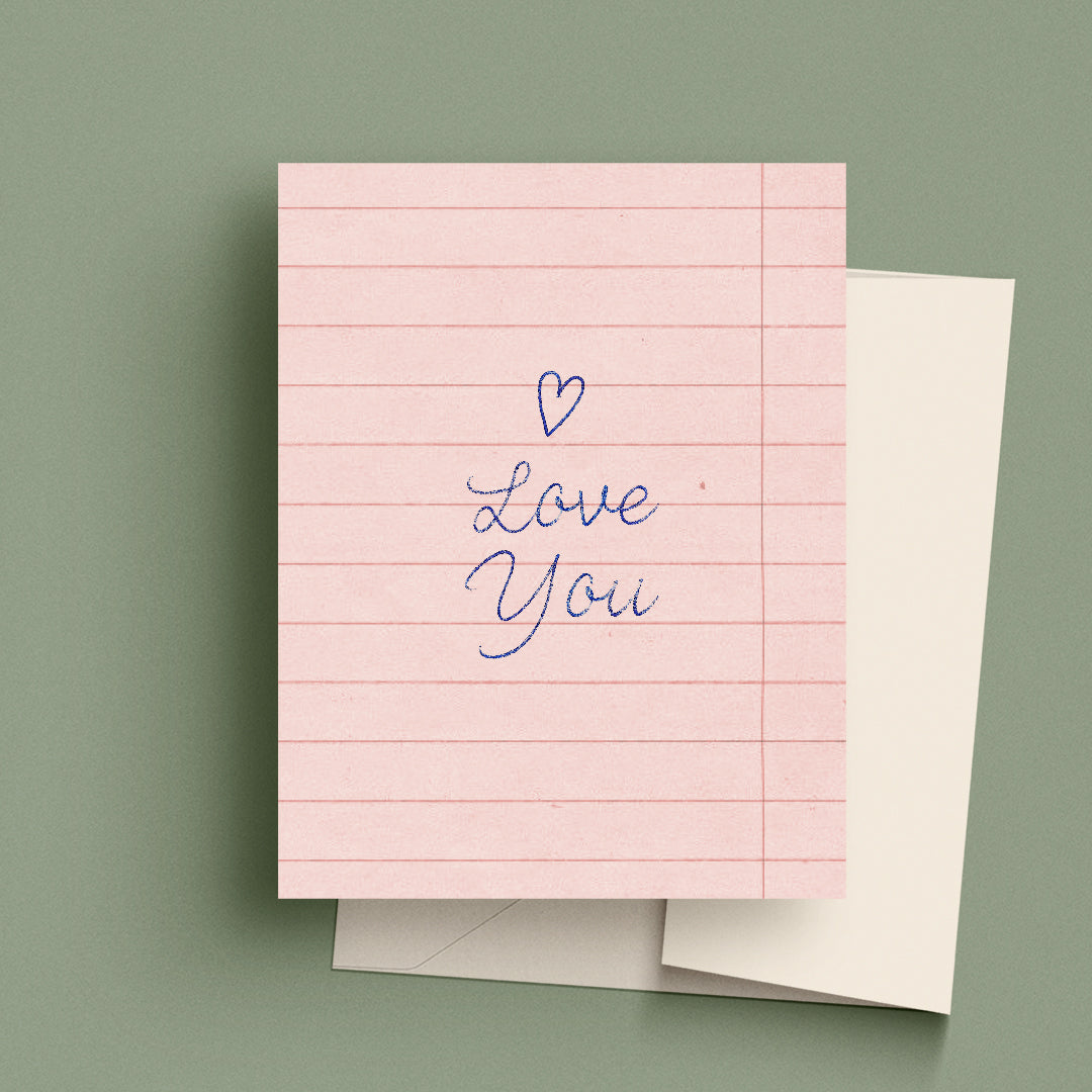 Love You Paper Card