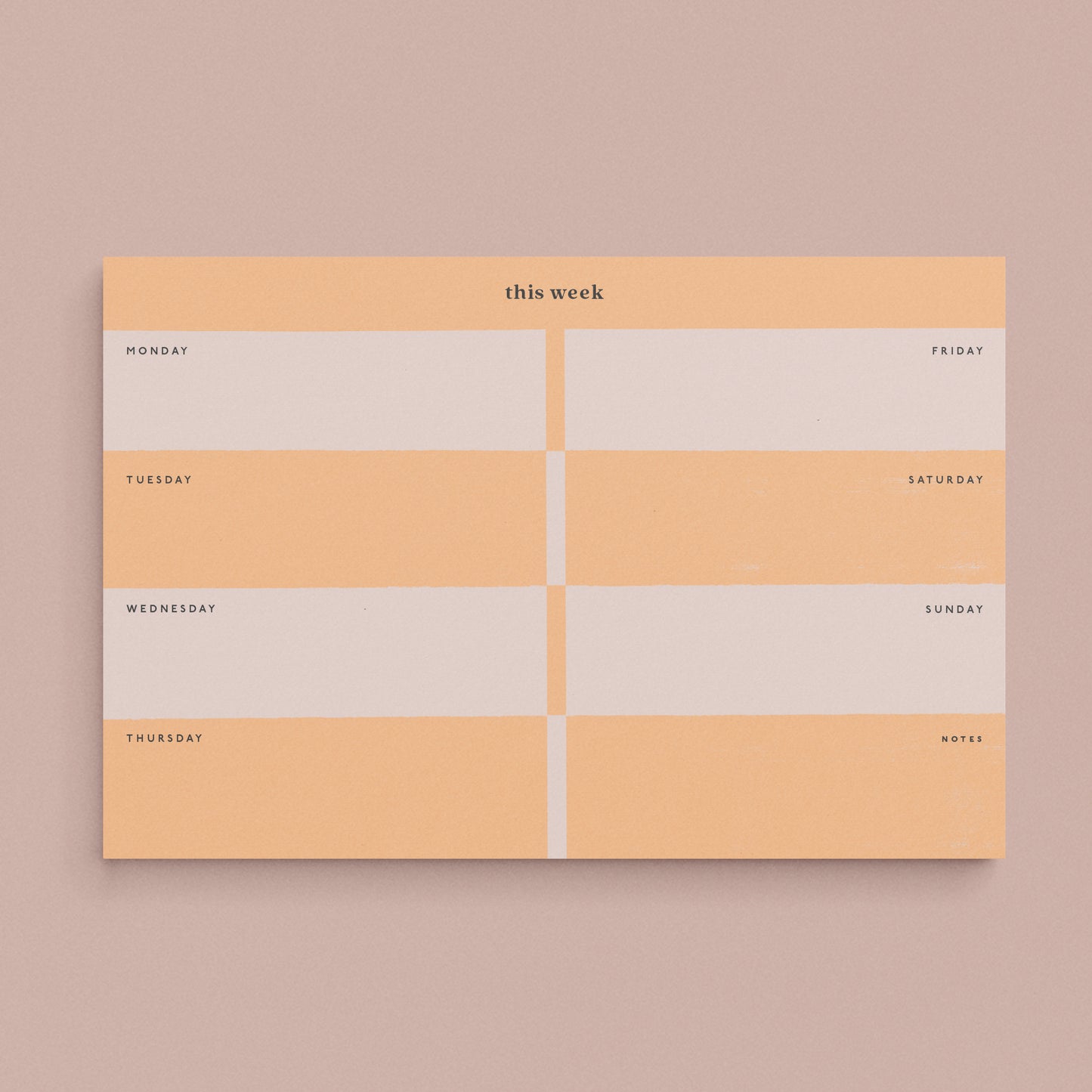 Large Week Pad Pink