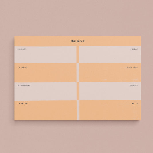 Large Week Pad Pink