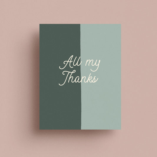 All My Thanks Card