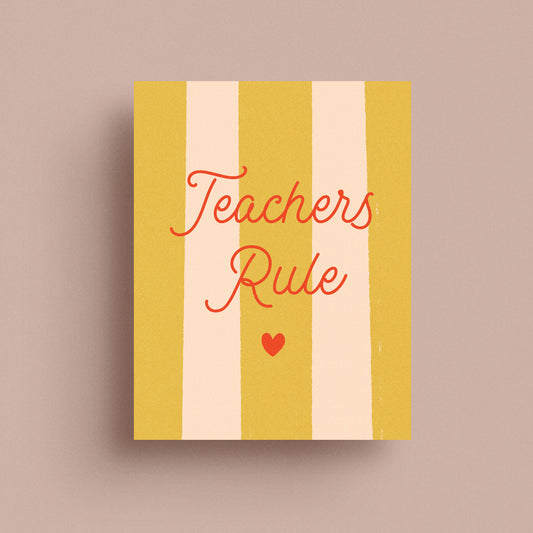 Teachers Rule Card
