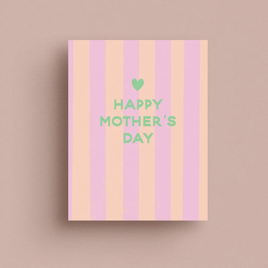 Stripe Mother's Day Card