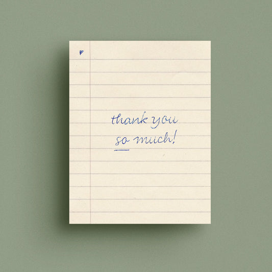 Thank You So Much Paper Card